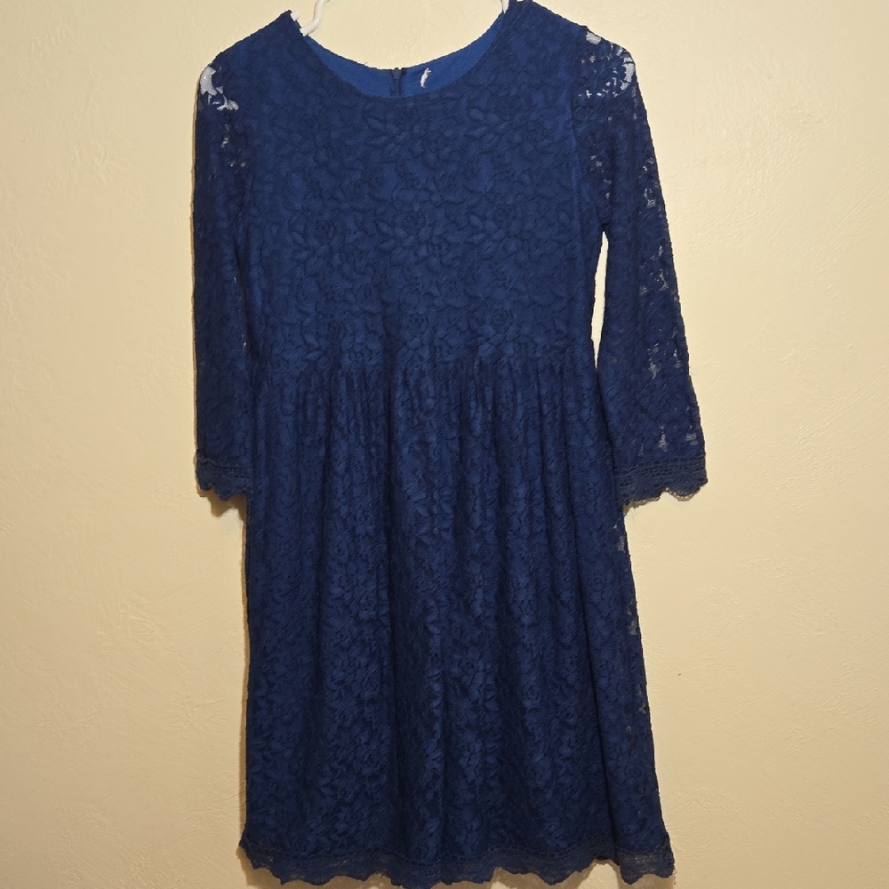 Blue Lace Kids Dress